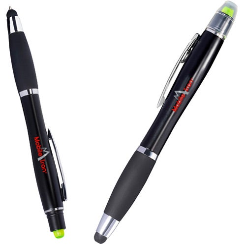 Customised Starlight Highlighter Stylus Pens - Promotional Pens Singapore - Gifts VV Available in 3 exciting item colors 客製 - Promotional Pens Singapore - Gifts VV Black Starlight Highlighter Stylus Pen