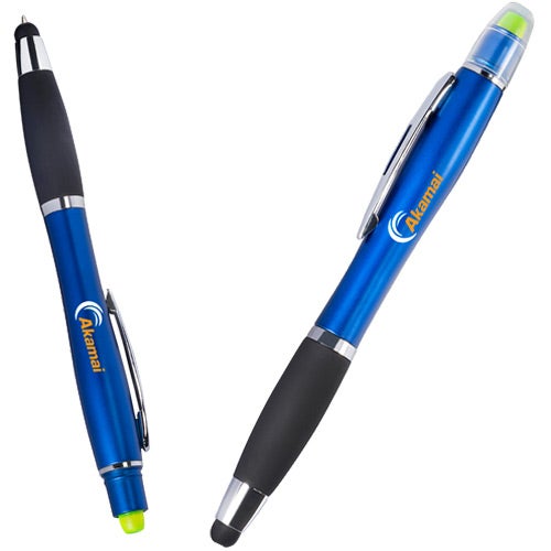 Customised Starlight Highlighter Stylus Pens - Promotional Pens Singapore - Gifts VV Available in 3 exciting item colors 客製 - Promotional Pens Singapore - Gifts VV Blue / Black Starlight Highlighter Stylus Pen
