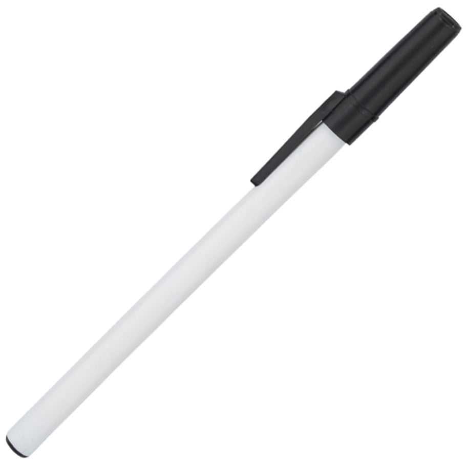 Promotional Stick Pens with Cap - Promotional Pens Singapore - Gifts VV Free Shipping 客製 - Promotional Pens Singapore - Gifts VV White / Black Stick Pen with Cap