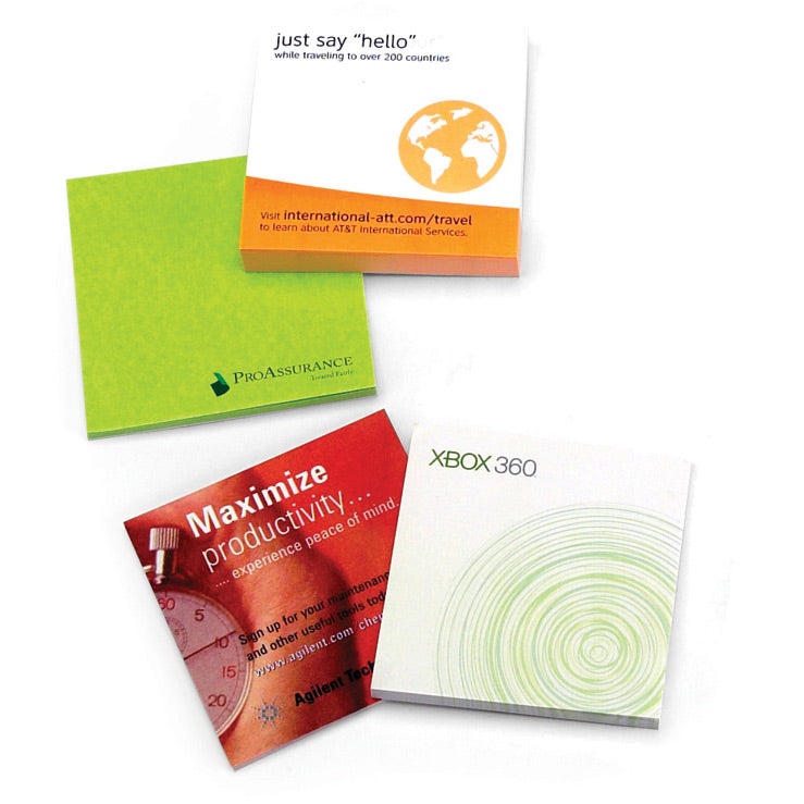 Customized Stik-Withit Sticky Notes - Promotional Pens Singapore - Gifts VV Free Setup 客製 - Promotional Pens Singapore - Gifts VV White Stik-Withit Sticky Notes