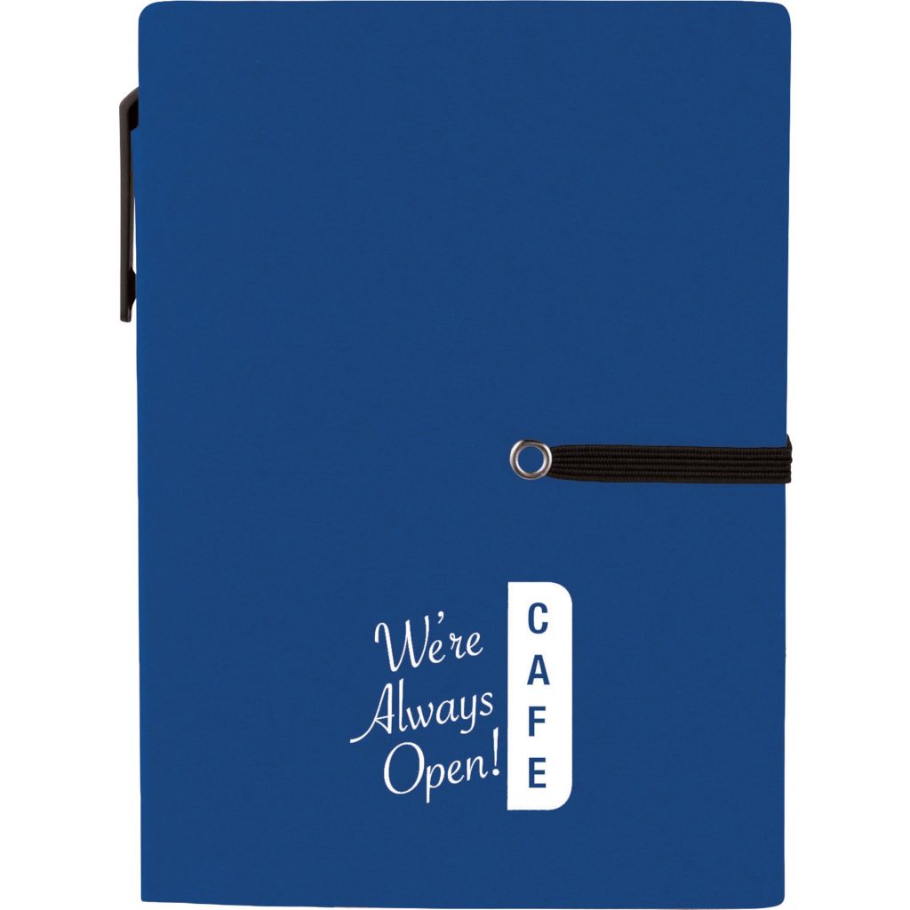 Customized Stretch Notebooks - Promotional Pens Singapore - Gifts VV Available in 3 awesome item colors 客製 - Promotional Pens Singapore - Gifts VV Blue Stretch Notebook