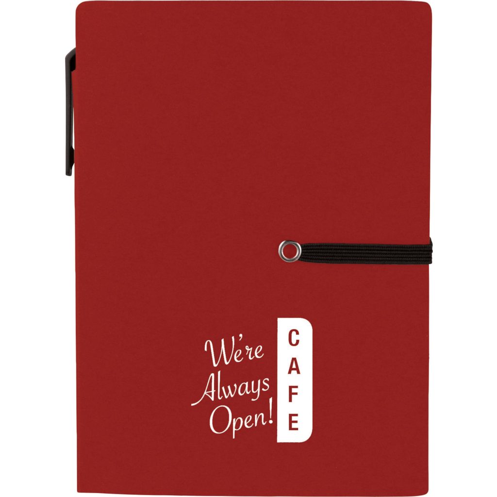 Customized Stretch Notebooks - Promotional Pens Singapore - Gifts VV Available in 3 awesome item colors 客製 - Promotional Pens Singapore - Gifts VV Red Stretch Notebook