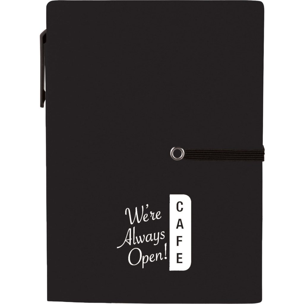 Customized Stretch Notebooks - Promotional Pens Singapore - Gifts VV Available in 3 awesome item colors 客製 - Promotional Pens Singapore - Gifts VV Black Stretch Notebook