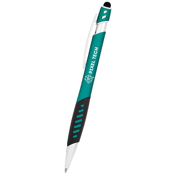 Customized Stylus Echo Soft Tech Click Pens - Promotional Pens Singapore - Gifts VV Available in 5 awesome item colors 客製 - Promotional Pens Singapore - Gifts VV Teal Stylus Echo Soft Tech Click Pen