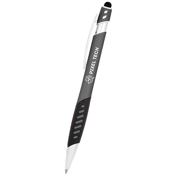 Customized Stylus Echo Soft Tech Click Pens - Promotional Pens Singapore - Gifts VV Available in 5 awesome item colors 客製 - Promotional Pens Singapore - Gifts VV Gray Stylus Echo Soft Tech Click Pen