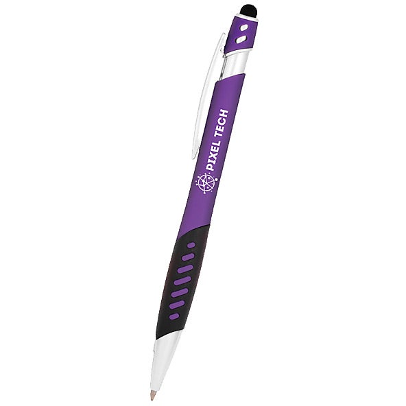 Customized Stylus Echo Soft Tech Click Pens - Promotional Pens Singapore - Gifts VV Available in 5 awesome item colors 客製 - Promotional Pens Singapore - Gifts VV Purple Stylus Echo Soft Tech Click Pen