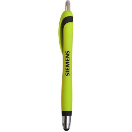 Marketing Soft Comfort Feel Stylus Pens - Promotional Pens Singapore - Gifts VV Available in 5 awesome item colors 客製 - Promotional Pens Singapore - Gifts VV Lime Soft Comfort Feel Stylus Pen