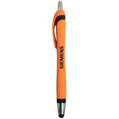 Marketing Soft Comfort Feel Stylus Pens - Promotional Pens Singapore - Gifts VV Available in 5 awesome item colors 客製 - Promotional Pens Singapore - Gifts VV Orange Soft Comfort Feel Stylus Pen
