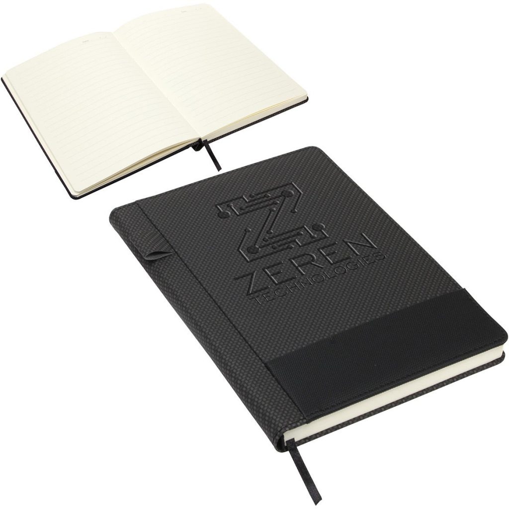 Advertising Symposium Textured Journals - Promotional Pens Singapore - Gifts VV Available in 2 amazing item colors 客製 - Promotional Pens Singapore - Gifts VV Black Symposium Textured Journal