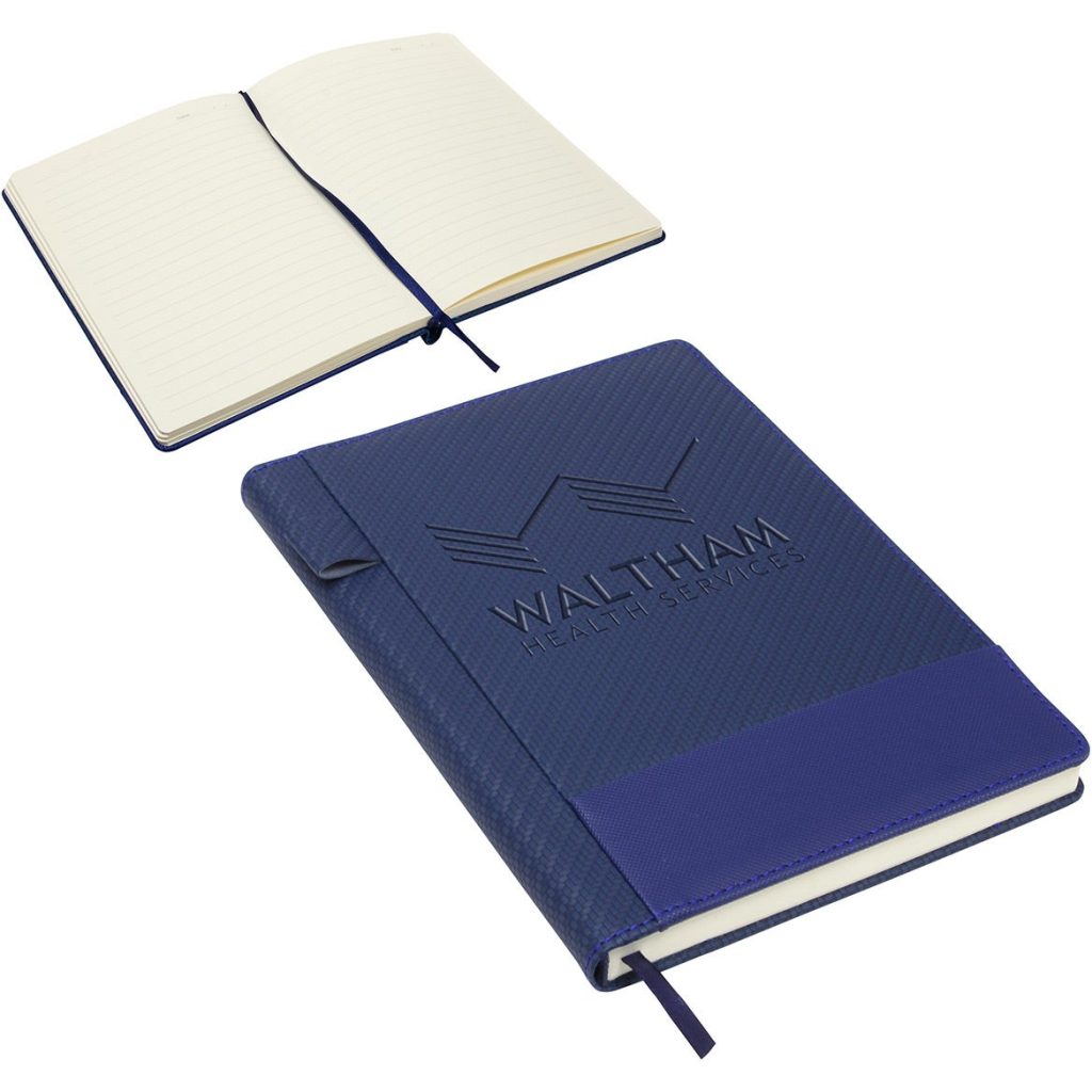 Advertising Symposium Textured Journals - Promotional Pens Singapore - Gifts VV Available in 2 amazing item colors 客製 - Promotional Pens Singapore - Gifts VV Navy Blue Symposium Textured Journal