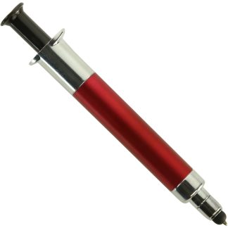 Red / Silver Syringe Stylus Pen and Highlighter
