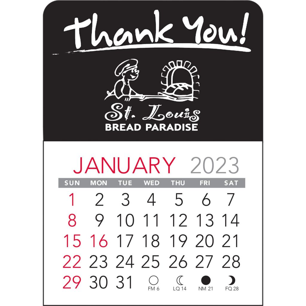 Advertising Thank You Vinyl Adhesive Calendars - Promotional Pens Singapore - Gifts VV Available in 5 awesome item colors 客製 - Promotional Pens Singapore - Gifts VV Black Thank You Vinyl Adhesive Calendar