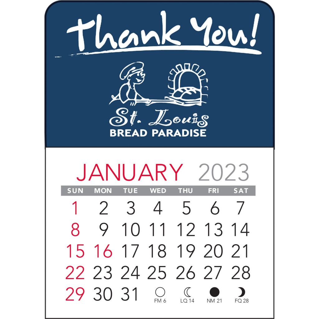 Advertising Thank You Vinyl Adhesive Calendars - Promotional Pens Singapore - Gifts VV Available in 5 awesome item colors 客製 - Promotional Pens Singapore - Gifts VV Blue Thank You Vinyl Adhesive Calendar