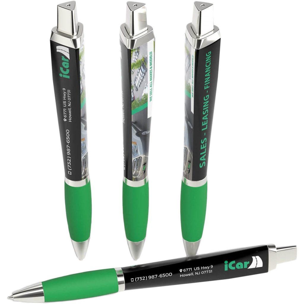 Printed The Click Performance Pens - Promotional Pens Singapore - Gifts VV Free Shipping 客製 - Promotional Pens Singapore - Gifts VV White / Silver / Green The Click Performance Pen
