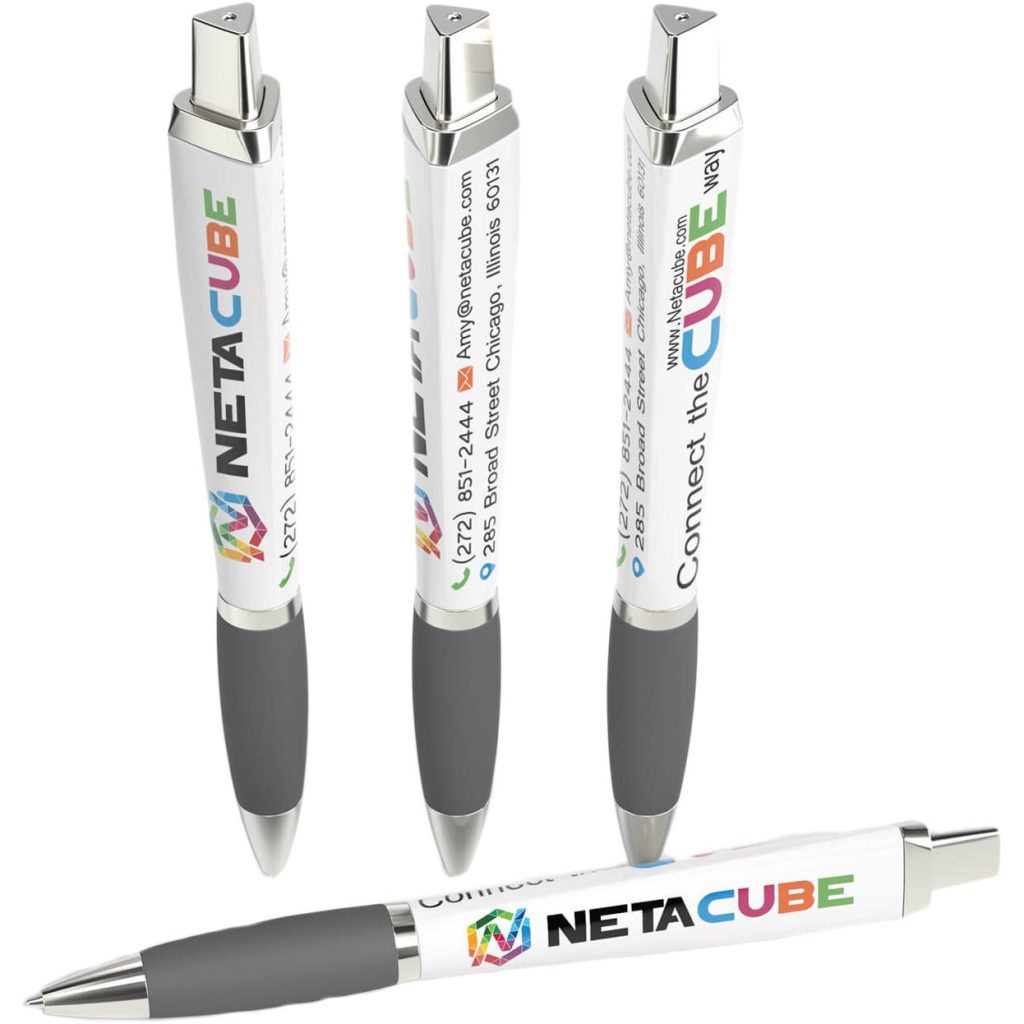 Printed The Click Performance Pens - Promotional Pens Singapore - Gifts VV Free Shipping 客製 - Promotional Pens Singapore - Gifts VV White / Silver / Gun Metal The Click Performance Pen
