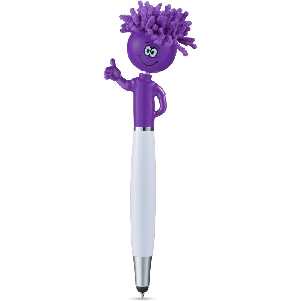 White / Purple Thumbs Up Moptoppers Pens