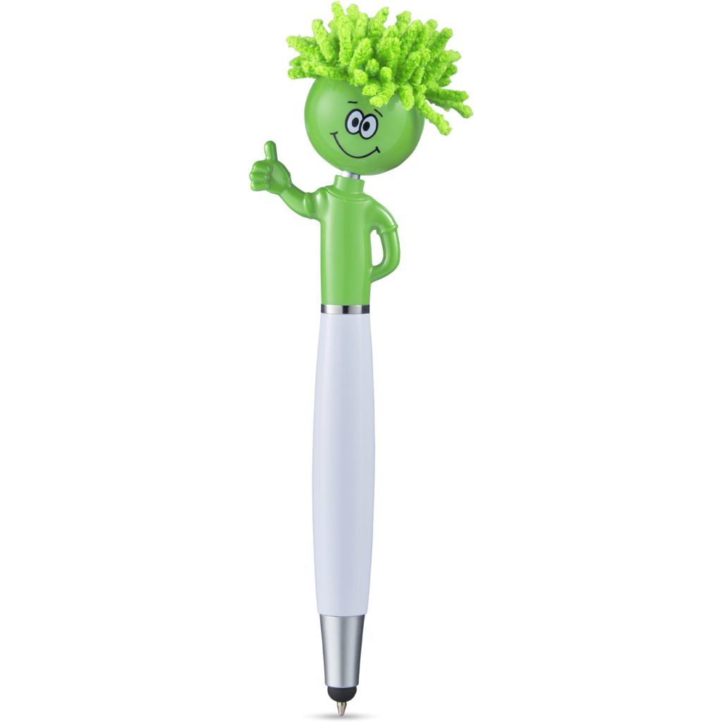 White / Lime Green Thumbs Up Moptoppers Pens