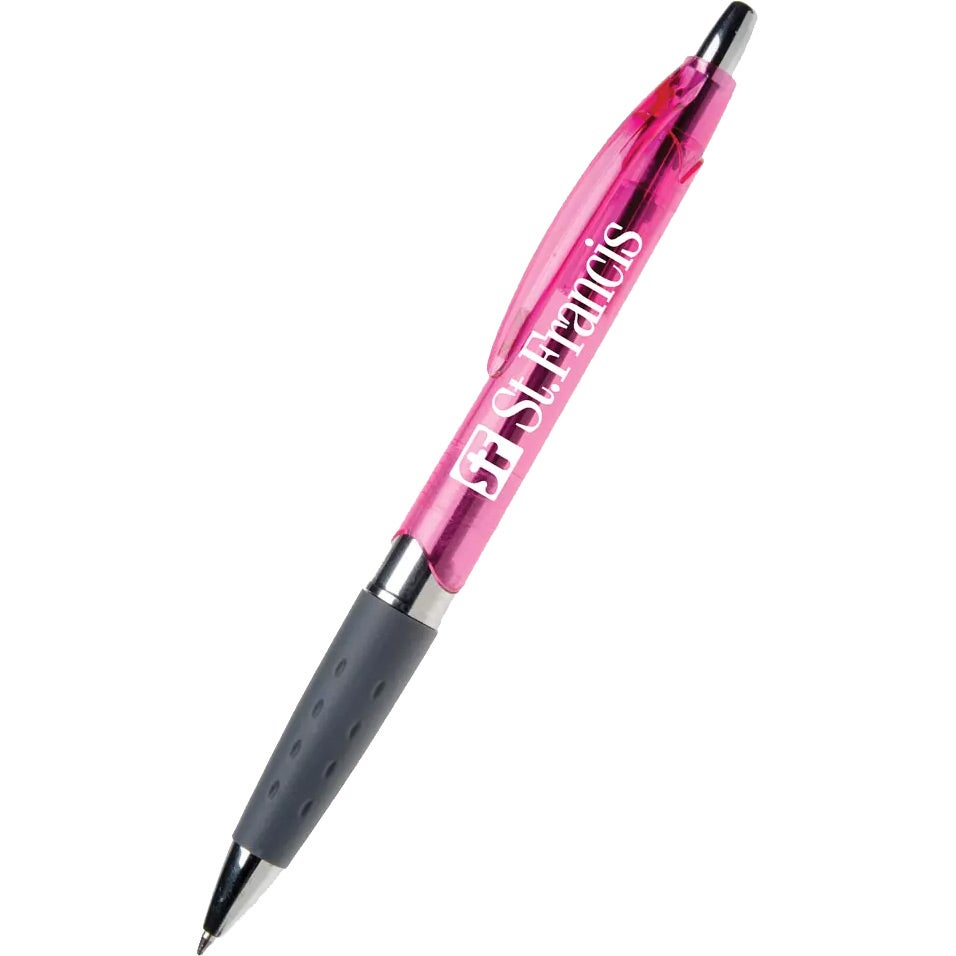 Printed Torano Translucent Pens - Promotional Pens Singapore - Gifts VV Available in 5 awesome item colors 客製 - Promotional Pens Singapore - Gifts VV Translucent Pink Torano Translucent Pen