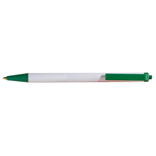 White / Green Torpedo Pen