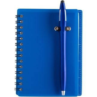 Translucent Blue Spiral Bound Journal Notebook with Translucent PVC Cover