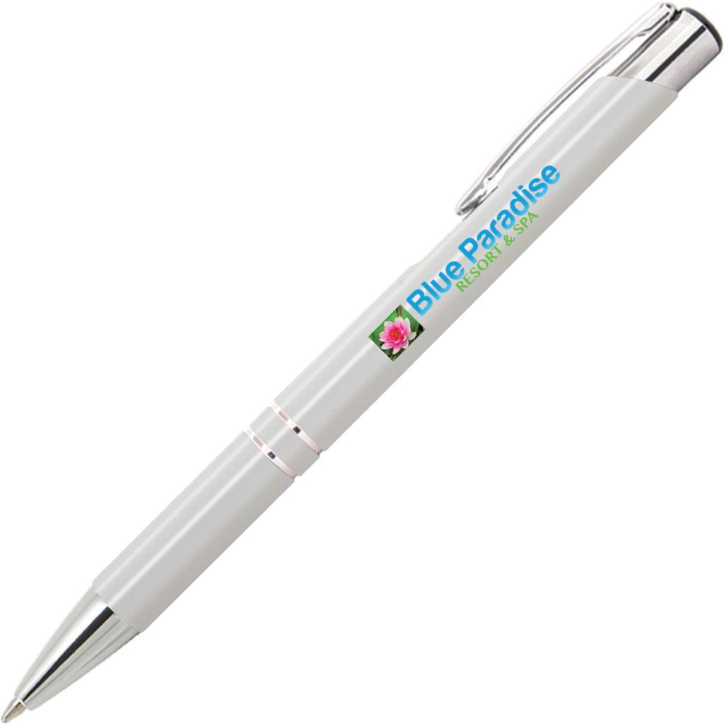 Advertising Tres Chic ColorJet Pens - Promotional Pens Singapore - Gifts VV Free Shipping and Setup 客製 - Promotional Pens Singapore - Gifts VV White Tres Chic ColorJet Pen