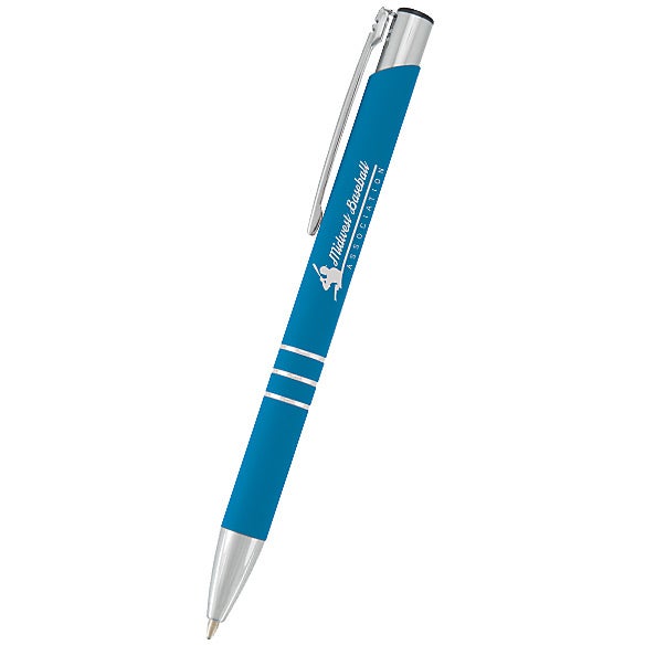 Custom Triple Soft-Tech Pens - Promotional Pens Singapore - Gifts VV Available in 6 amazing item colors 客製 - Promotional Pens Singapore - Gifts VV Light Blue Triple Soft-Tech Pen