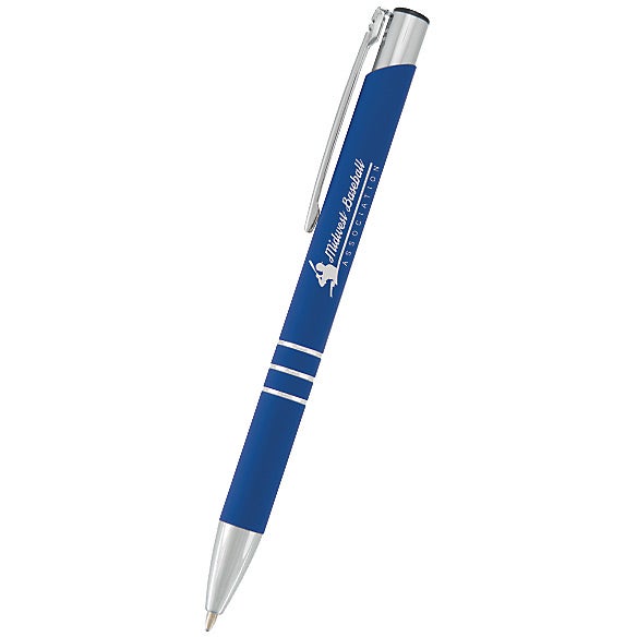 Custom Triple Soft-Tech Pens - Promotional Pens Singapore - Gifts VV Available in 6 amazing item colors 客製 - Promotional Pens Singapore - Gifts VV Sapphire Blue Triple Soft-Tech Pen
