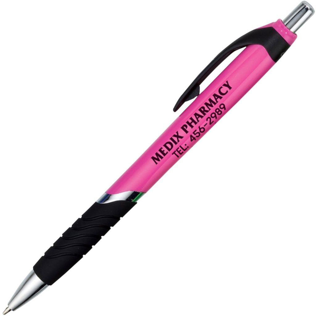 Pink / Black Tropical Retractable Pen