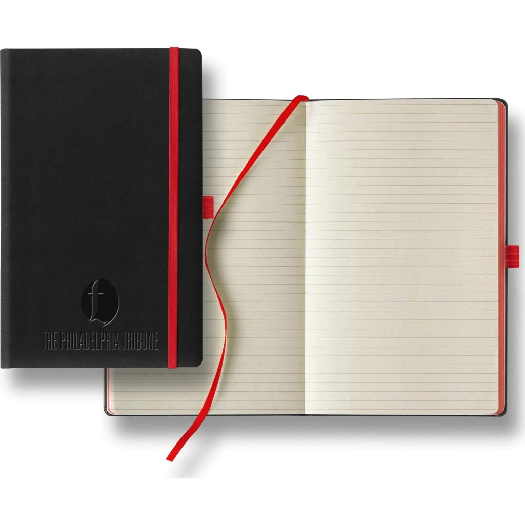 Custom Tucson Edge Medium Ivory Journals - Promotional Pens Singapore - Gifts VV Free Setup 客製 - Promotional Pens Singapore - Gifts VV Black / Red Tucson Edge Medium Ivory Journal