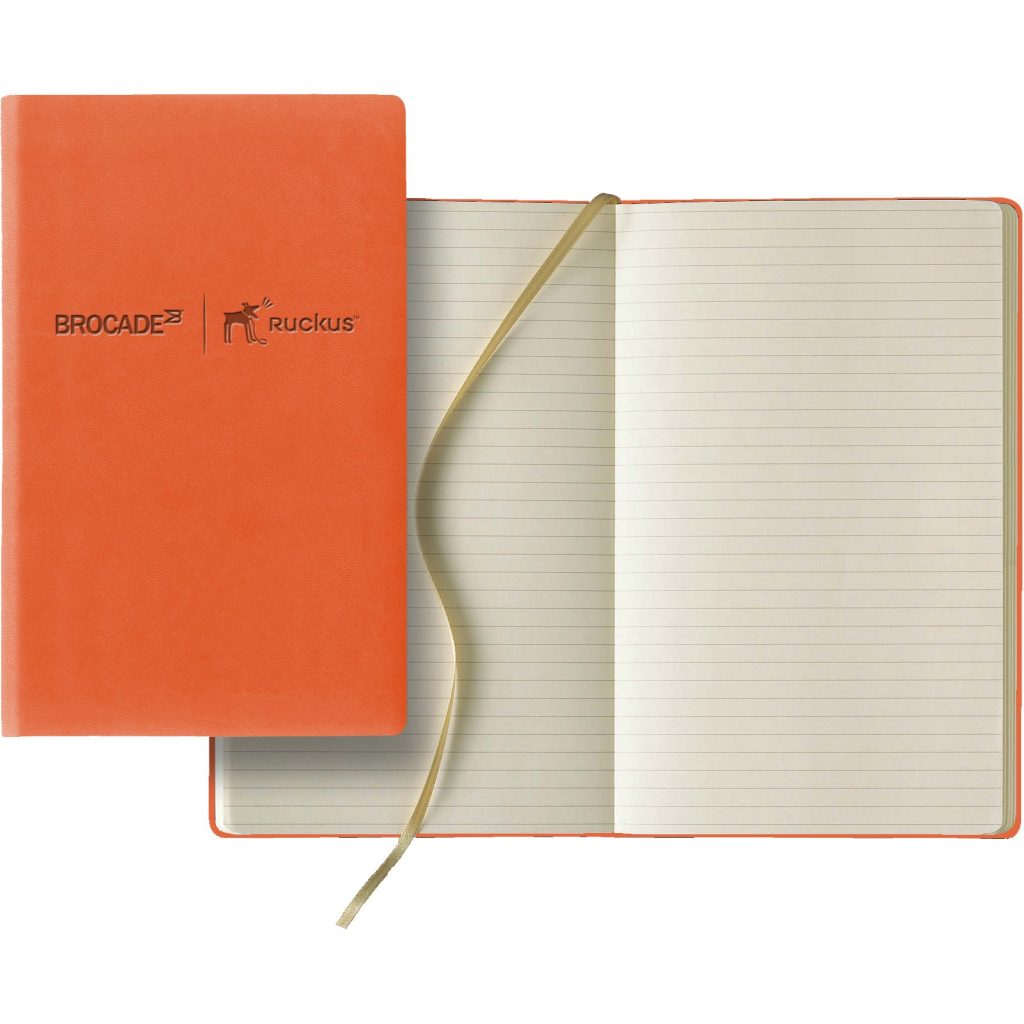 Giveaway Tucson Slim Medium Ivory Journals - Promotional Pens Singapore - Gifts VV Free Setup 客製 - Promotional Pens Singapore - Gifts VV Orange Tucson Slim Medium Ivory Journal