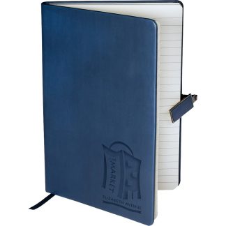Navy Tuscany Journal with Magnetic Badge Closure