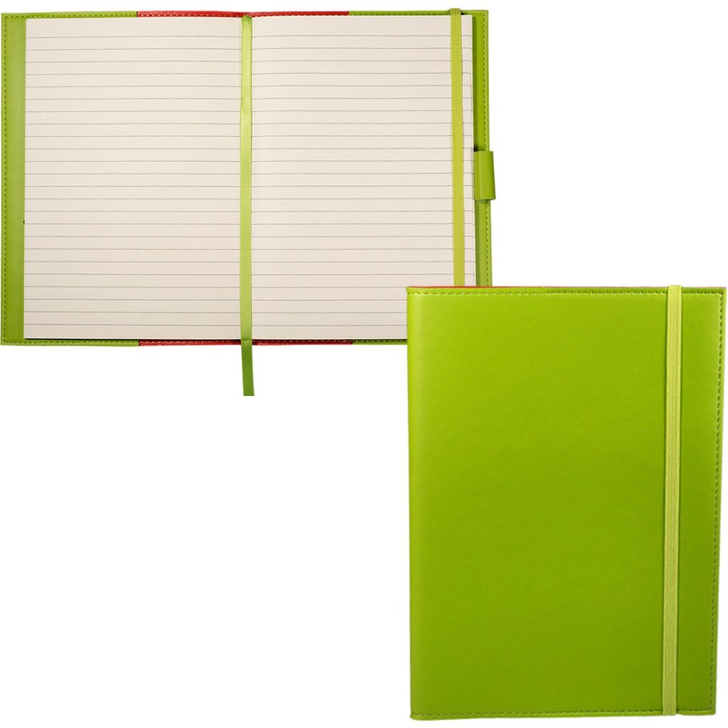 Customized Tuscany Refillable Journals - Promotional Pens Singapore - Gifts VV Available in 7 exciting item colors 客製 - Promotional Pens Singapore - Gifts VV Lime Green Tuscany Refillable Journal