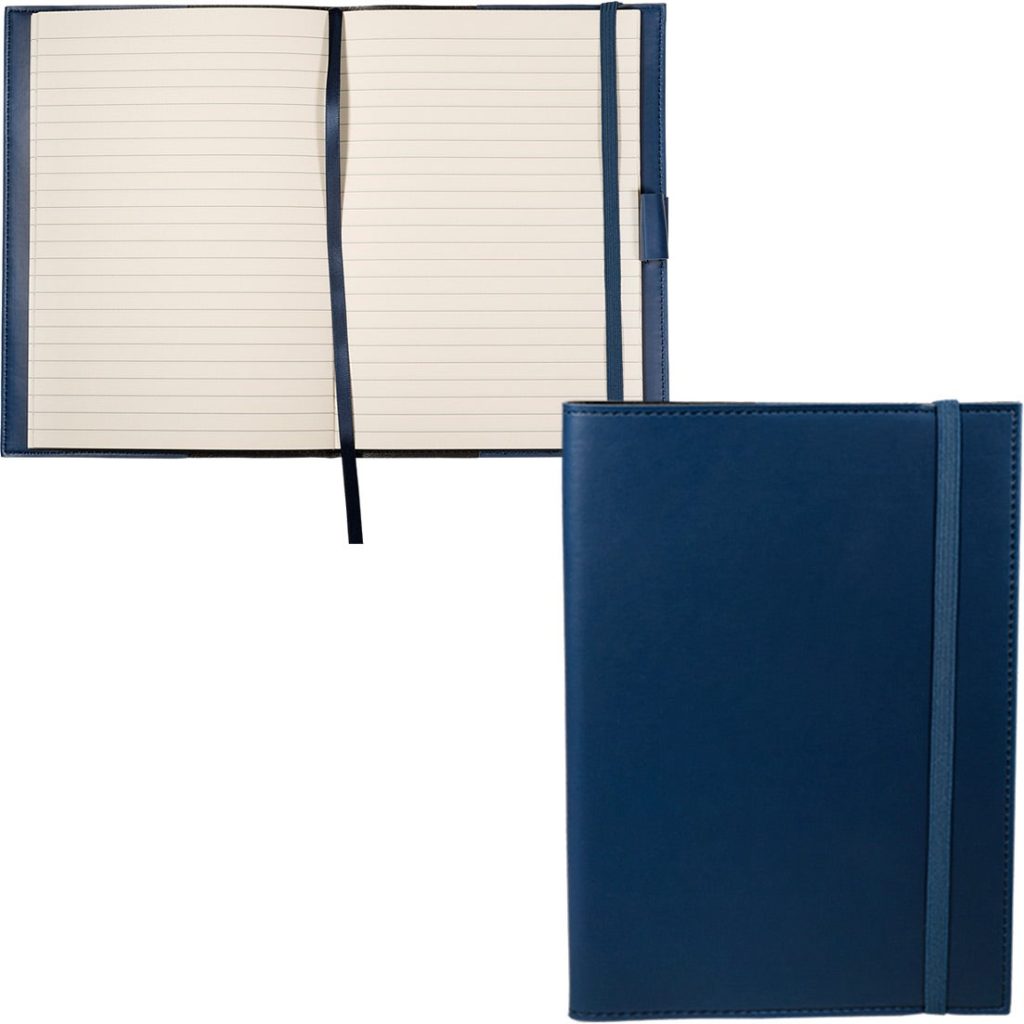 Customized Tuscany Refillable Journals - Promotional Pens Singapore - Gifts VV Available in 7 exciting item colors 客製 - Promotional Pens Singapore - Gifts VV Navy Tuscany Refillable Journal