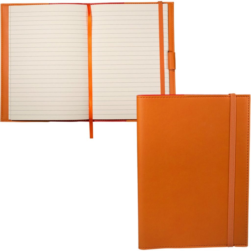 Customized Tuscany Refillable Journals - Promotional Pens Singapore - Gifts VV Available in 7 exciting item colors 客製 - Promotional Pens Singapore - Gifts VV Orange Tuscany Refillable Journal