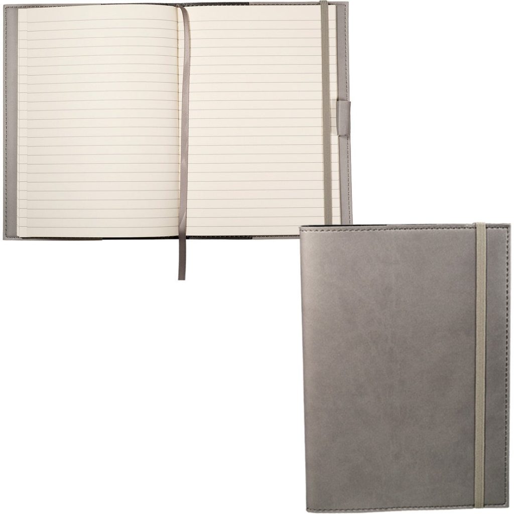 Customized Tuscany Refillable Journals - Promotional Pens Singapore - Gifts VV Available in 7 exciting item colors 客製 - Promotional Pens Singapore - Gifts VV Gray Tuscany Refillable Journal