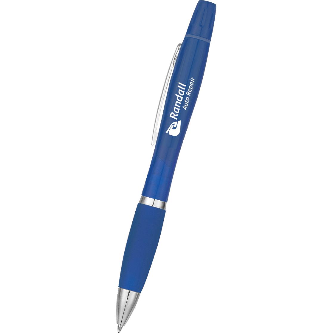 Marketing Twin-Write Antimicrobial Highlighter Pens - Promotional Pens Singapore - Gifts VV Available in 4 awesome item colors 客製 - Promotional Pens Singapore - Gifts VV Blue Twin-Write Antimicrobial Highlighter Pen