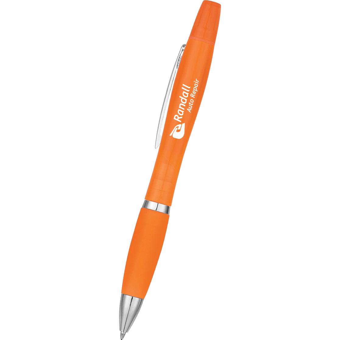 Marketing Twin-Write Antimicrobial Highlighter Pens - Promotional Pens Singapore - Gifts VV Available in 4 awesome item colors 客製 - Promotional Pens Singapore - Gifts VV Orange Twin-Write Antimicrobial Highlighter Pen