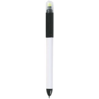 White Twin Write Pen and Highlighter