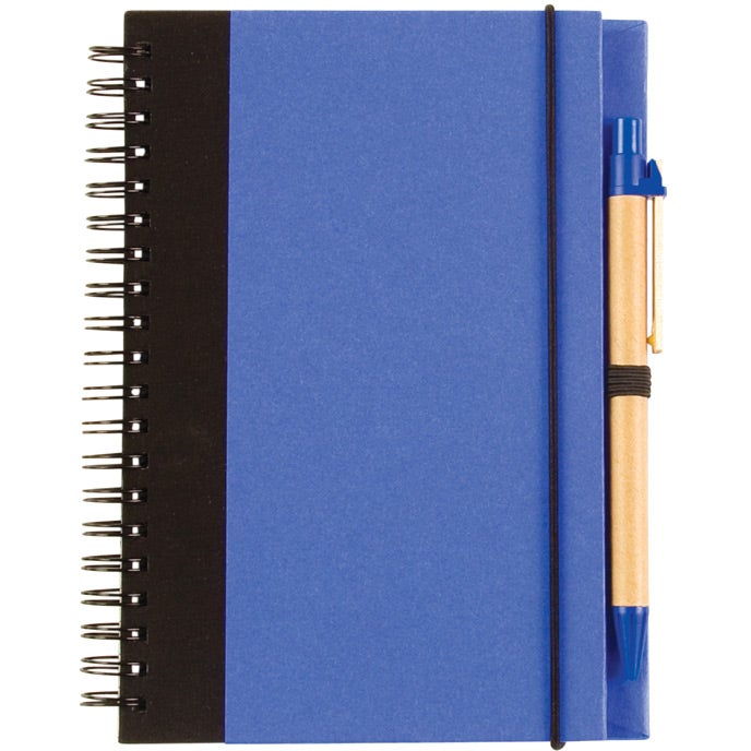 Promotional Two Tone Recycle Notebooks - Promotional Pens Singapore - Gifts VV Available in 5 awesome item colors 客製 - Promotional Pens Singapore - Gifts VV Blue Two Tone Recycle Notebook