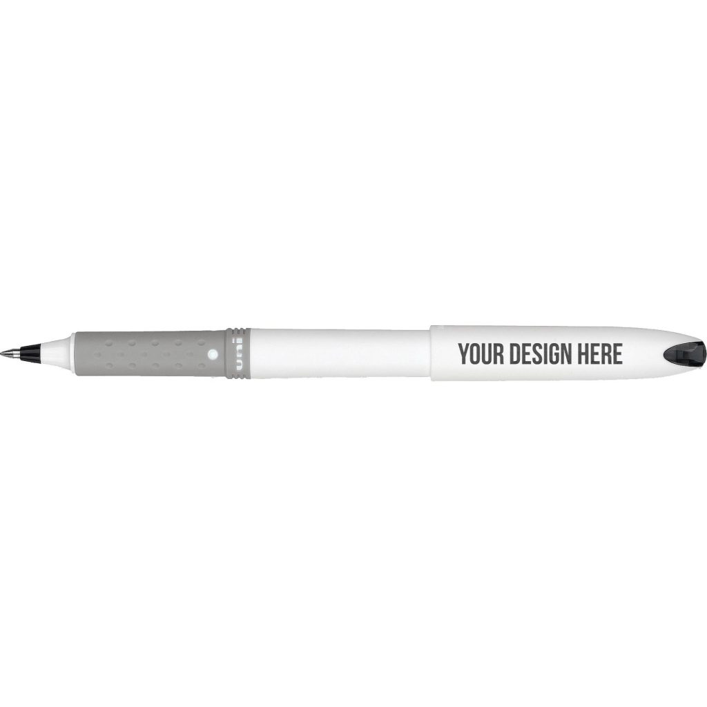 White / Black Ink Uni-Ball Grip Fine Roller Pen