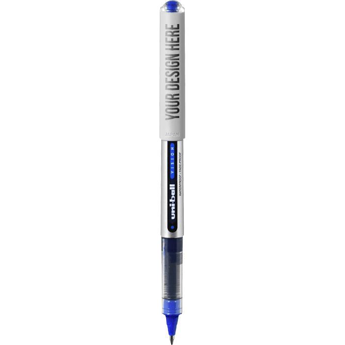 Promo uni-ball Vision Roller Ball Pens - Promotional Pens Singapore - Gifts VV Available in 4 amazing item colors 客製 - Promotional Pens Singapore - Gifts VV Silver / Blue uni-ball Vision Roller Ball Pen