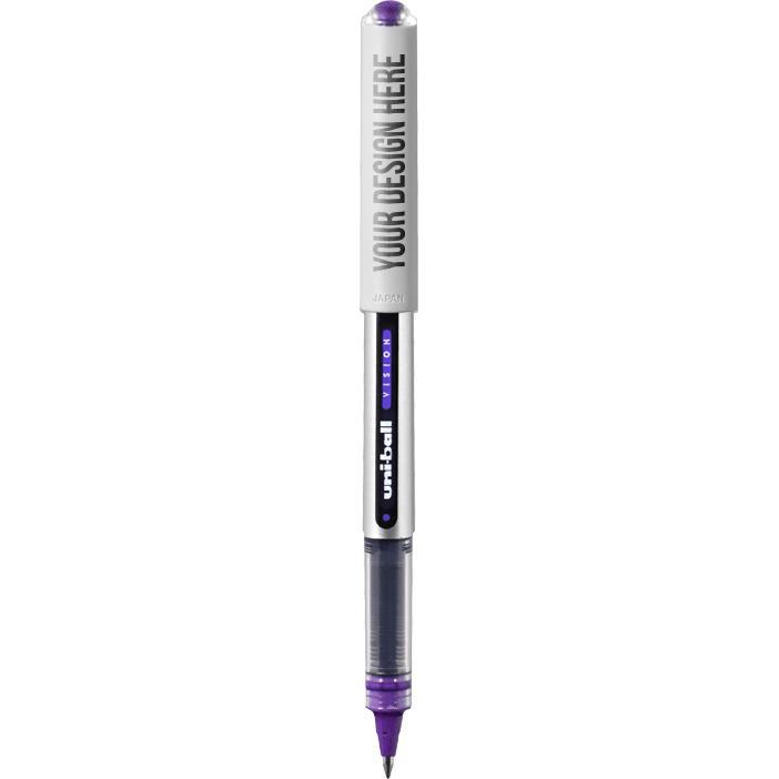 Promo uni-ball Vision Roller Ball Pens - Promotional Pens Singapore - Gifts VV Available in 4 amazing item colors 客製 - Promotional Pens Singapore - Gifts VV Silver / Purple uni-ball Vision Roller Ball Pen