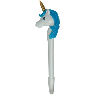 White / Blue Unicorn Pen