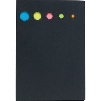 Black Universal Sticky Note Booklet