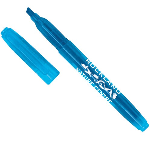 Printed University Highlighters - Promotional Pens Singapore - Gifts VV Free Setup 客製 - Promotional Pens Singapore - Gifts VV Blue University Highlighter