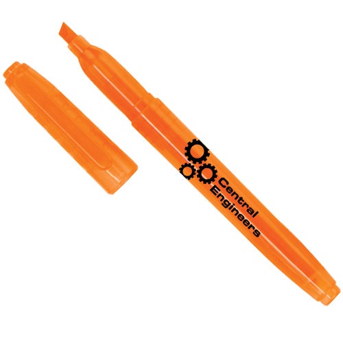 Printed University Highlighters - Promotional Pens Singapore - Gifts VV Free Setup 客製 - Promotional Pens Singapore - Gifts VV Orange University Highlighter