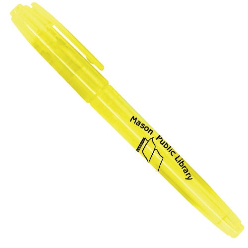 Printed University Highlighters - Promotional Pens Singapore - Gifts VV Free Setup 客製 - Promotional Pens Singapore - Gifts VV Yellow University Highlighter