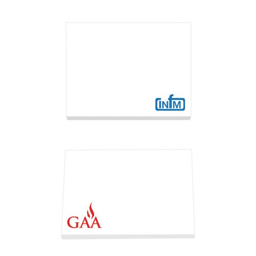 Imprinted Value Adhesive Notepads - Promotional Pens Singapore - Gifts VV Free Setup 客製 - Promotional Pens Singapore - Gifts VV White Value Adhesive Notepad