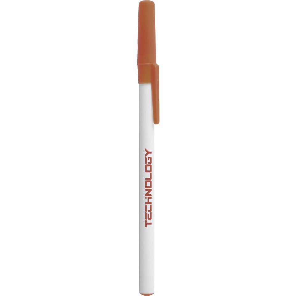 Marketing Value Stick Pens - Promotional Pens Singapore - Gifts VV Available in 13 amazing item colors 客製 - Promotional Pens Singapore - Gifts VV White / Brown Value Stick Pen