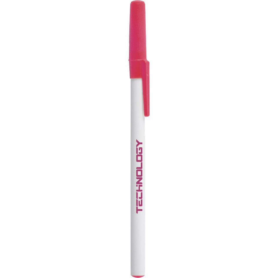 Marketing Value Stick Pens - Promotional Pens Singapore - Gifts VV Available in 13 amazing item colors 客製 - Promotional Pens Singapore - Gifts VV White / Burgundy Value Stick Pen